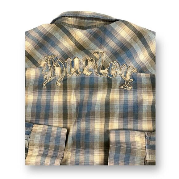 Hurley Y2K Snap Button Top Size Large - Picture 5 of 7